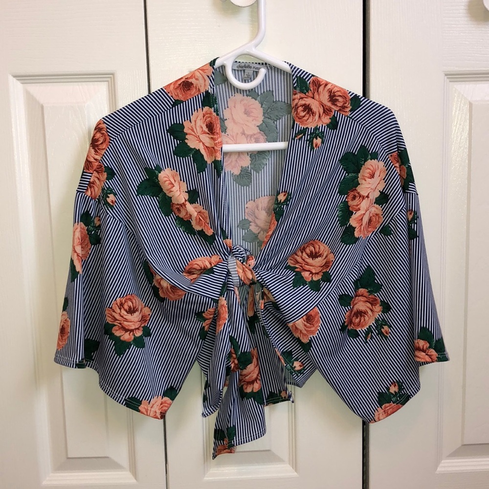 Flower print blouse